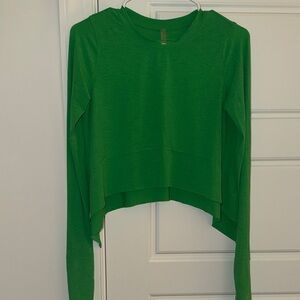 Free People Green Long Sleeve Top